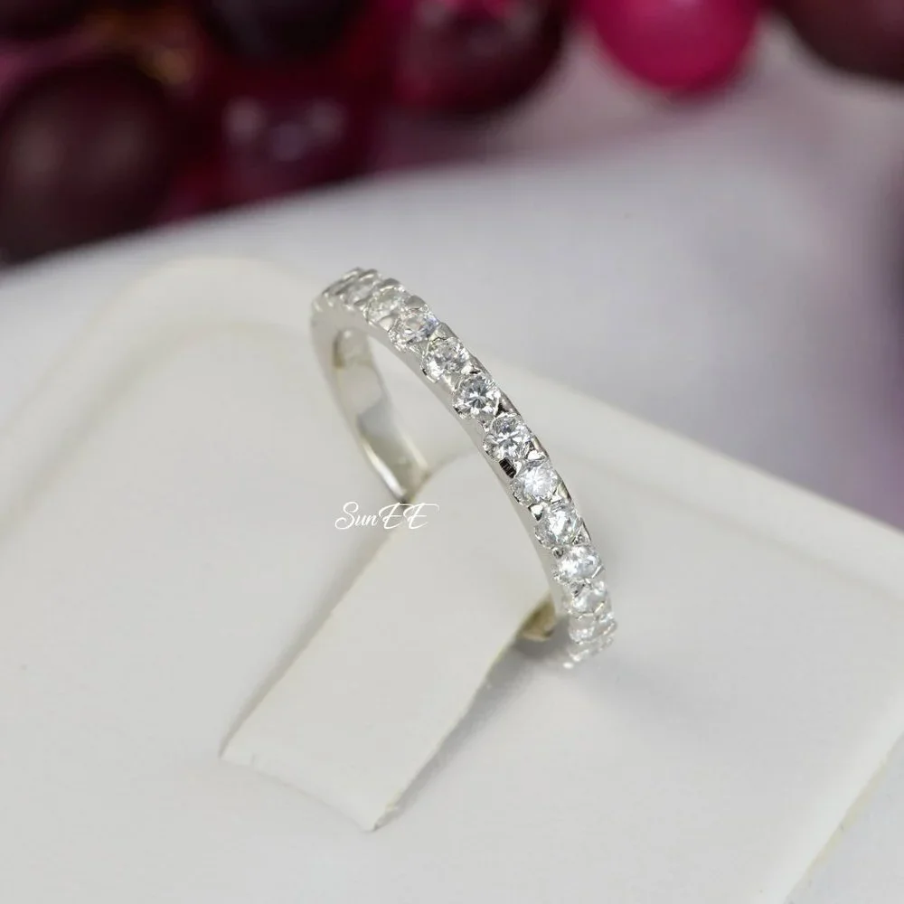 NEW 925 STERLING SILVER HALO PRINCESS DIAMOND CUT WEDDING RINGS ENGAGEMENT RINGS - Picture 4 of 5